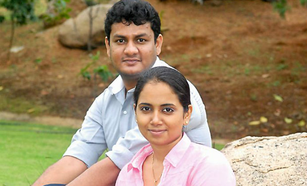 Rural development:?Kavya Vunnam with her team member Manikanda Prabhu Rural development:?Kavya Vunnam with her team member Manikanda Prabhu